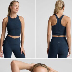 Beyond Yoga Spacedye Refocus Cropped Tank Women's Medium Navy Blue
